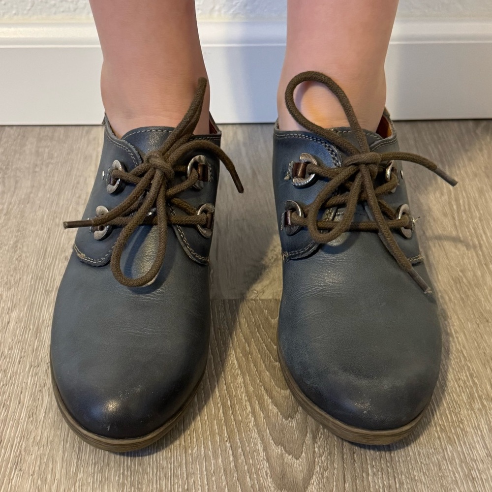 PIKOLINOS Blue Leather Lace-Up Ankle Booties - Picture 2 of 6